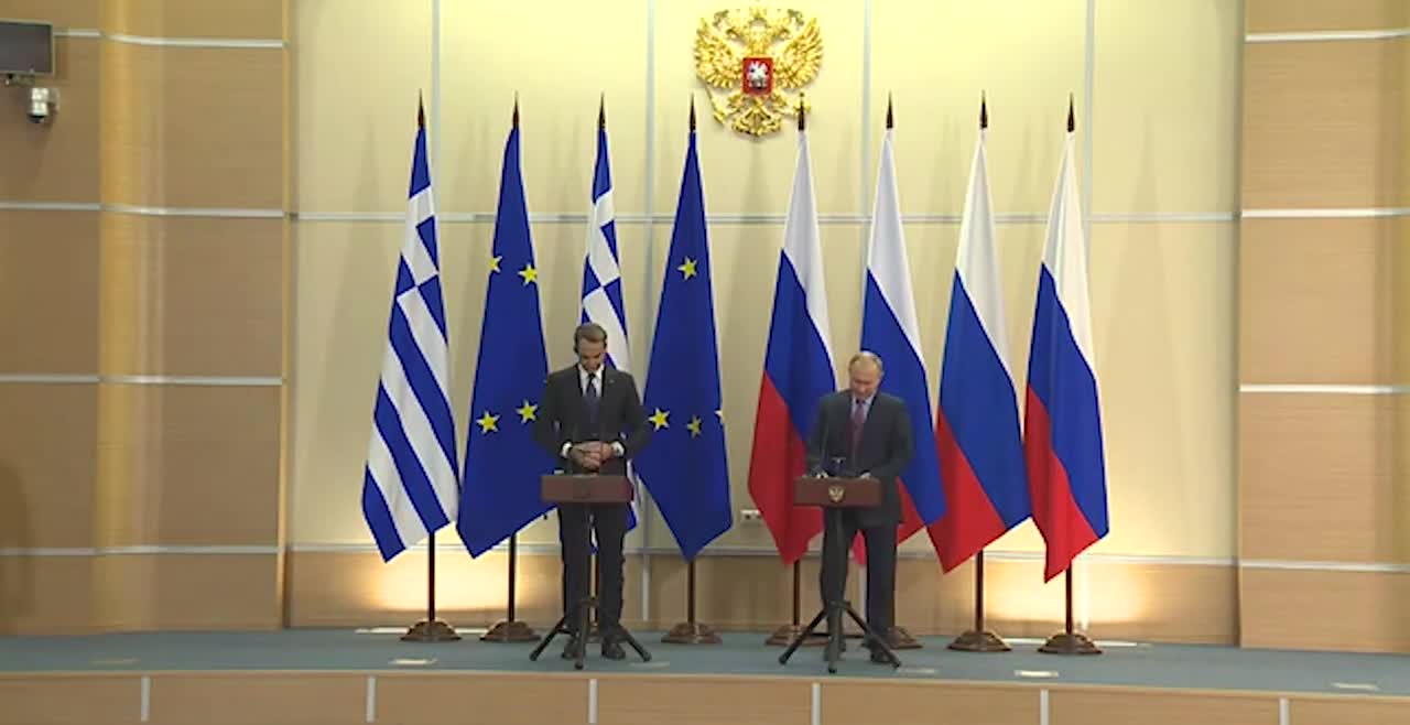 Vladimir Putin při setkání s řeckým premiérem o národně osvobozeneckém hnutí