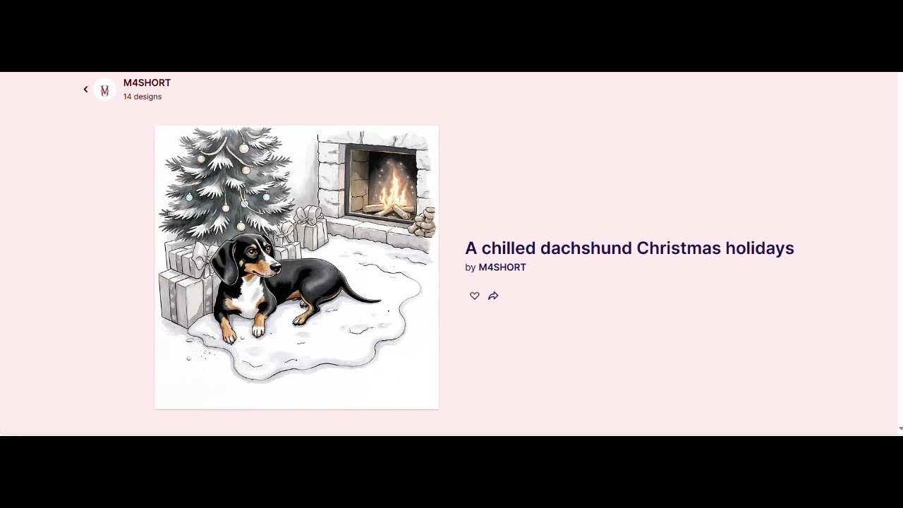 A chilled dachshund Christmas holidays