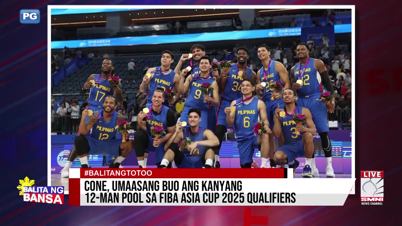 Cone, umaasang buo ang kanyang 12-man pool sa FIBA Asia Cup 2025 qualifiers