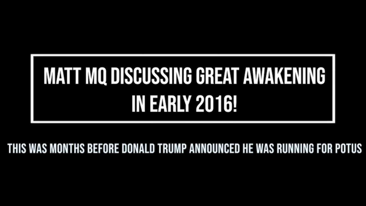 MATT MQ COINCIDENTLY ANNOUNCED HOW TO MAKE AMERICA GREAT AGAIN IN EARLY 2016