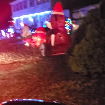 Popular Christmas light display with music