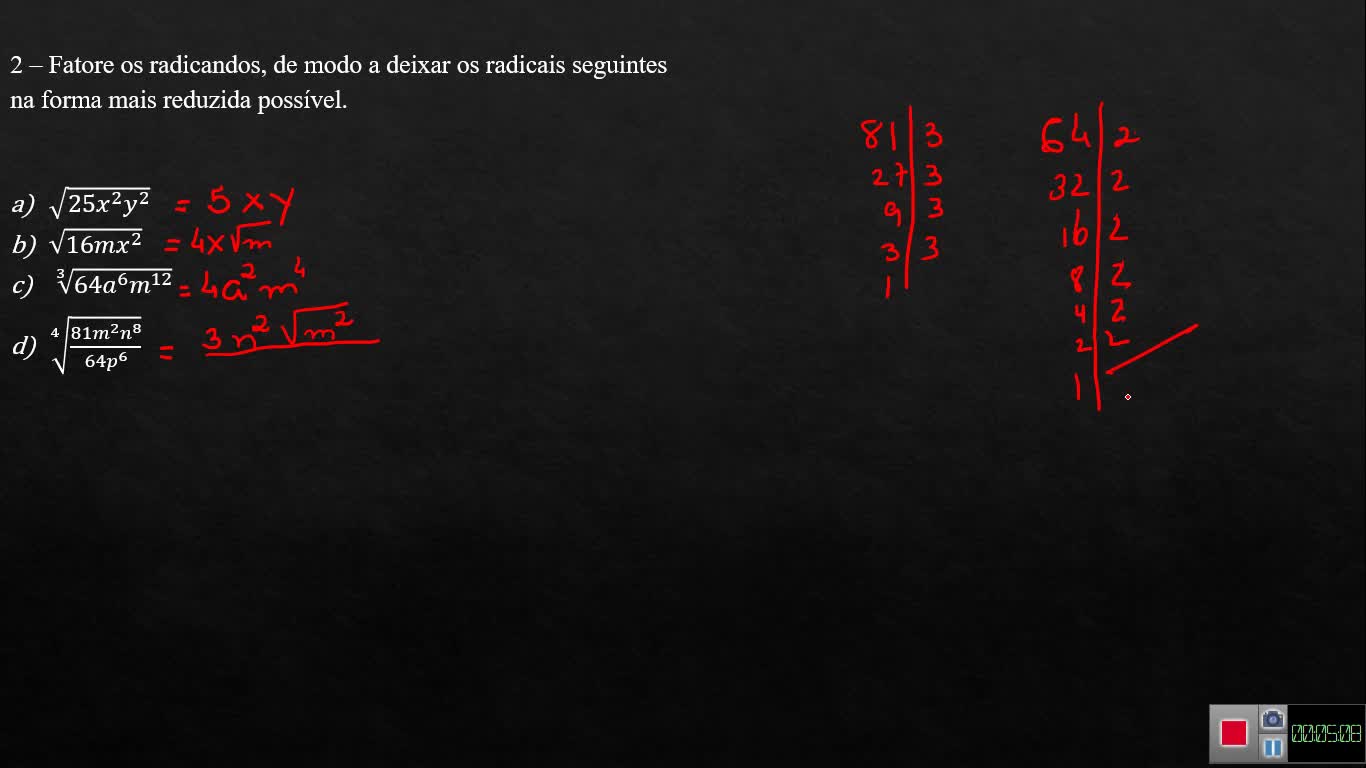 Cape - 9º Ano - Exercícios de revisão para prova.