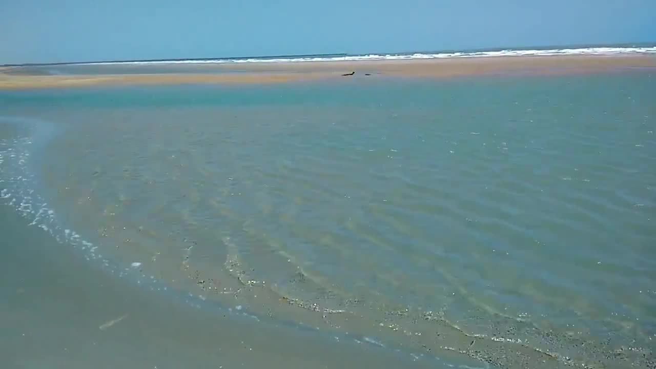 Crystal clear water from a beach in Brazil