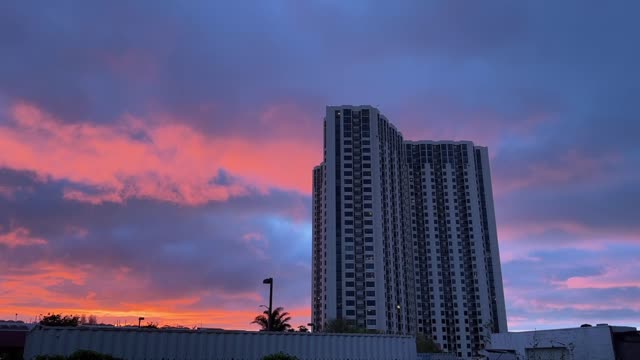 24x Speed: Sunset Clouds, Emeryville CA, March 19, 2022