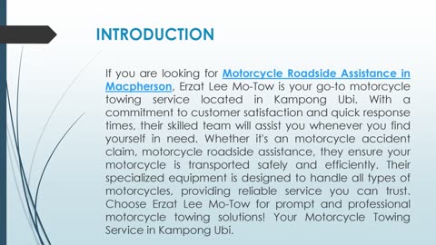 If you are looking for Motorcycle Roadside Assistance in Macpherson