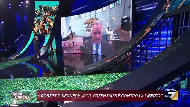 20 ottobre 2021, Non è L'Arena, Robert F. Kennedy: "Il green pass è contro la libertà"