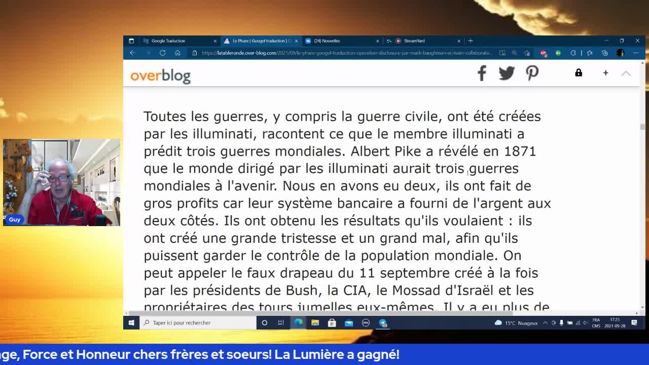 La LUMIÈRE a GAGNÉ - 28 Septembre 2021