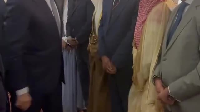 Representatives of 22 Arab states lined up to shake hands with Sergei Lavrov