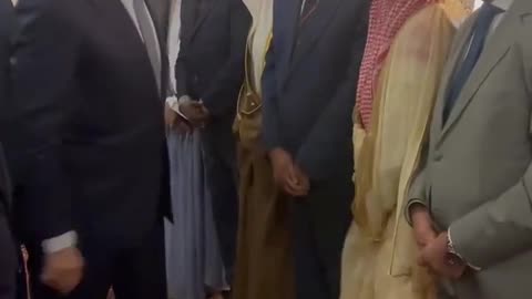 Representatives of 22 Arab states lined up to shake hands with Sergei Lavrov