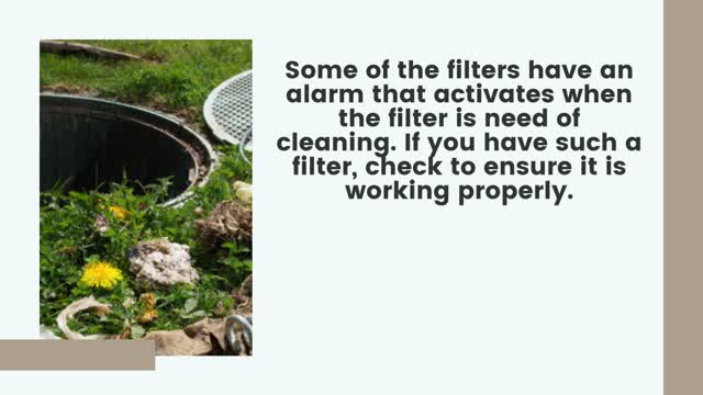 Steps for cleaning septic tank filter