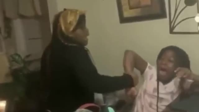 Young Girl Tries To Stab Her Sister Over Fight About Candy