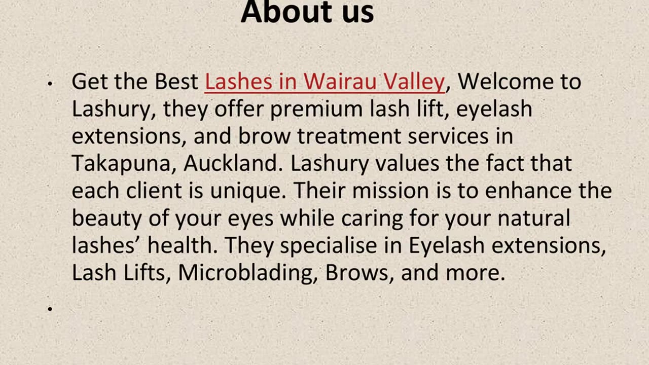 Best Lashes in Wairau Valley.