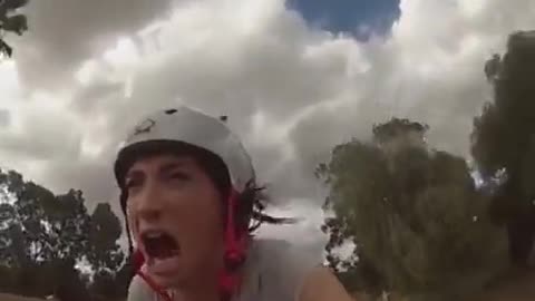 When you ride a bike and scream