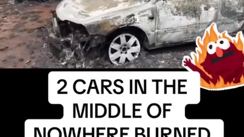 So the blue laser light came down and only hit these cars and nothing else burned. Parts 1 & 2