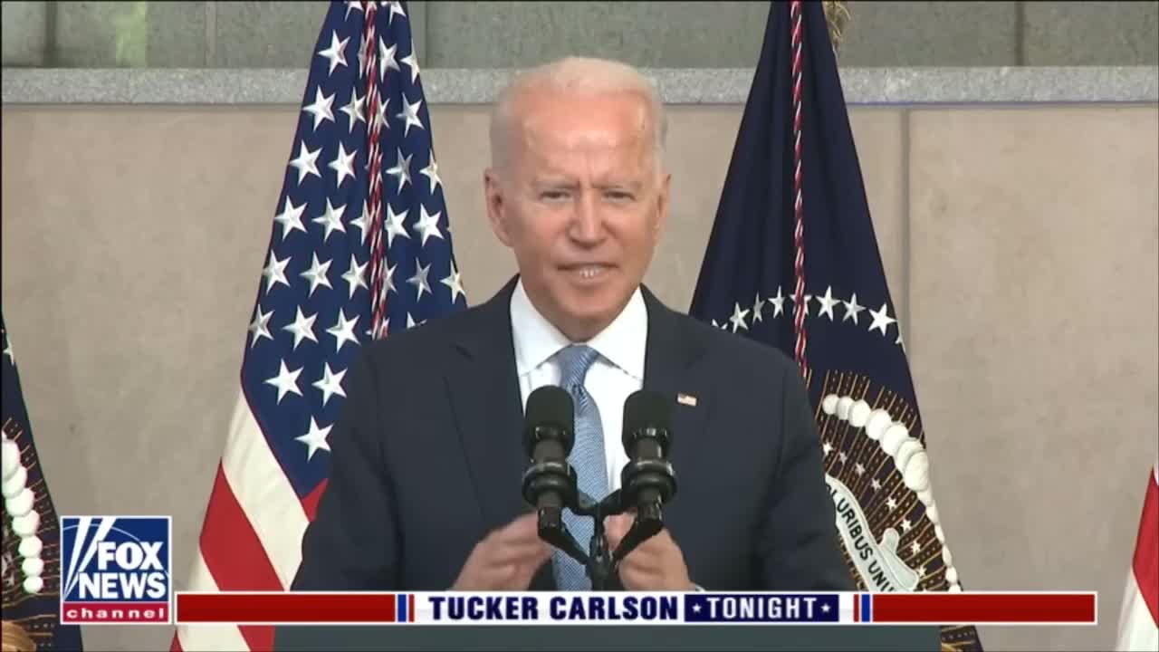 DEMENTED MARXIST SPOKESPERSON BIDEN EQUATES VOTING LEGISLATION TO CIVIL WAR