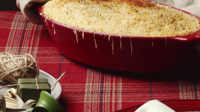 Shepherds Pie on Christmas Table