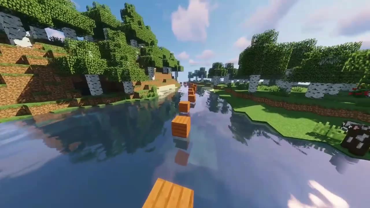 Minecraft parkour gameplay