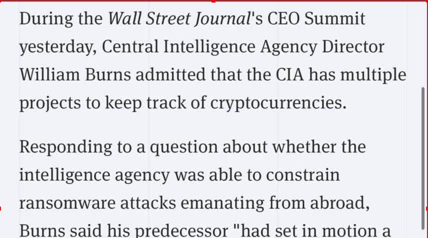 CIA admits its "involvement" with crypto (psyop?)