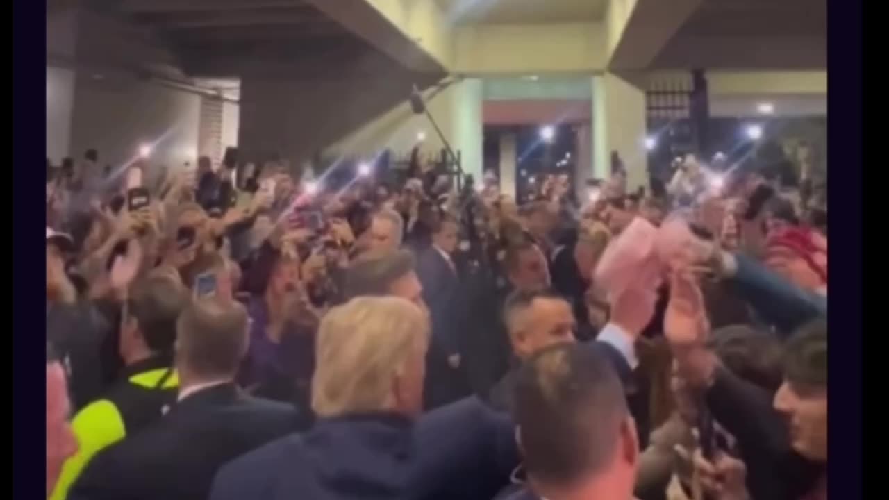 Trump at Palmetto Bowl - He Shared a Clip Where the Scores = 17 and Handed out Popcorn