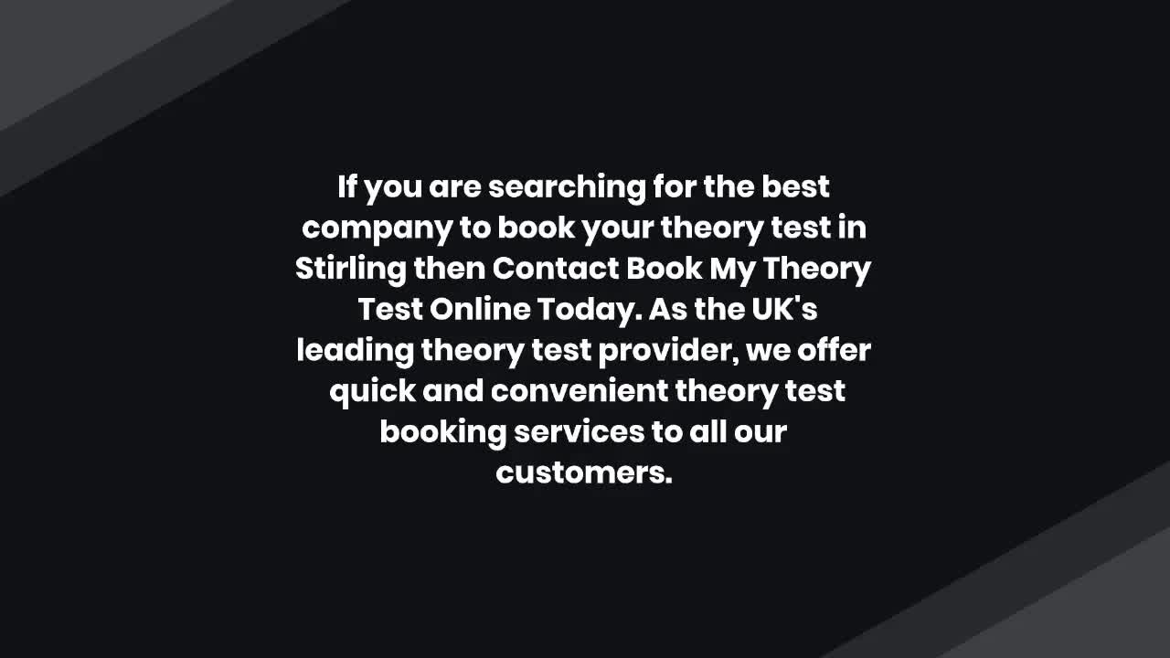 Book Your Theory Test in Stirling