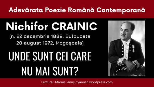 Nichifor Crainic - Unde sunt cei care nu mai sunt?