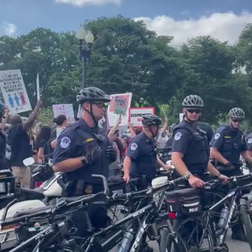 Heavy police presence outside of the Supreme Court June 24, 2022