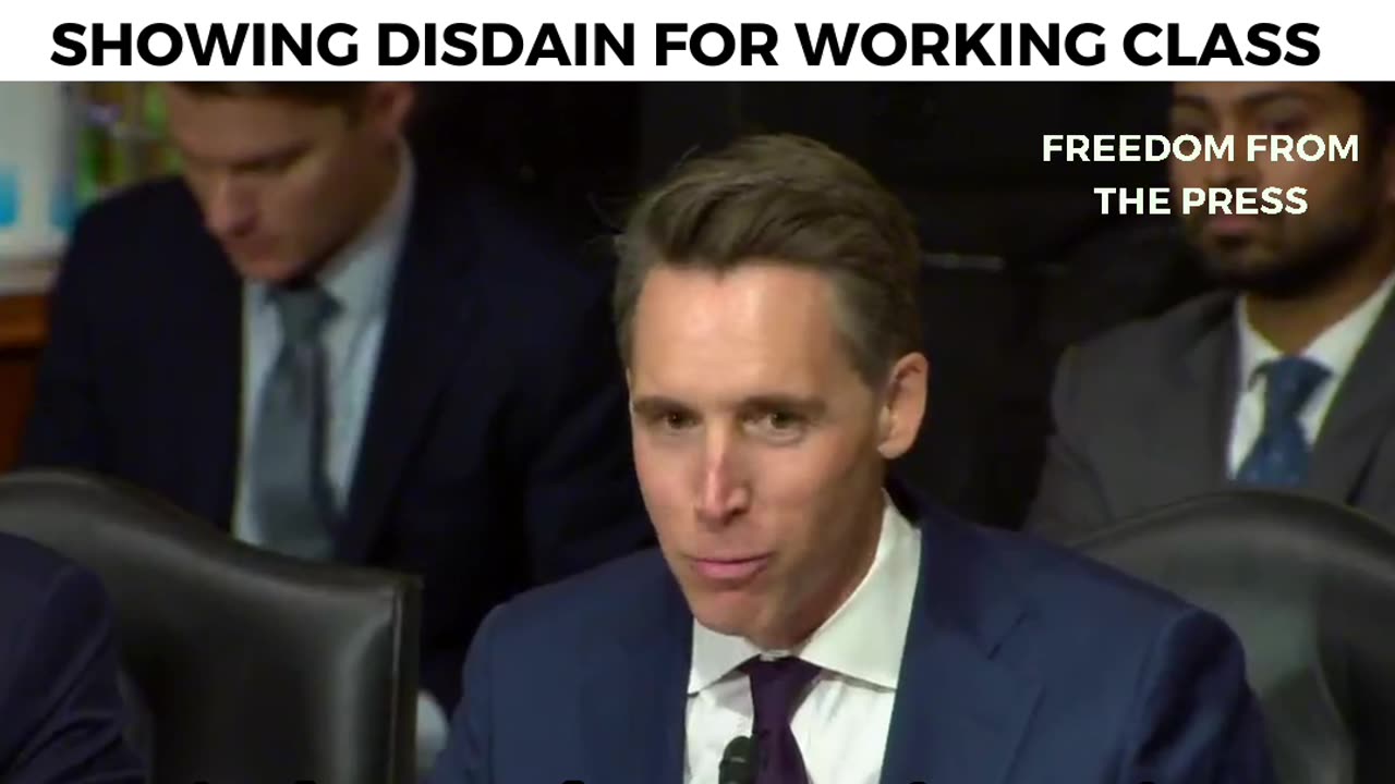 "EASY FOR YOU TO SAY...IN THE C-SUITE" - Josh Hawley Shuts Down Smug Elitist