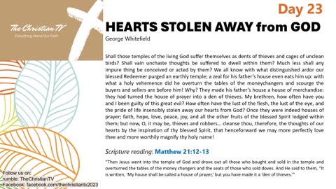 #023 I Daily Devotions I Hearts Stolen Away from God I TheChristianTV