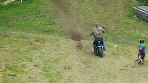 Street bike climbs hill