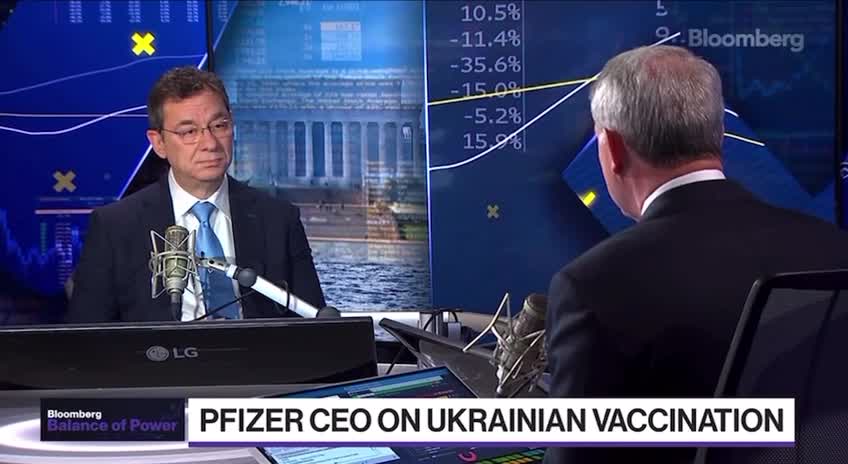 Pfizer CEO Albert Bourla said he spoke personally with Zelensky about their low vaccination rate