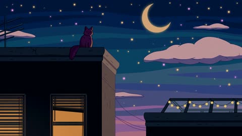 Purrple Cat - City Nights