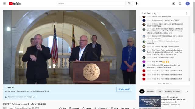 Gov Larry Hogan vs. Live Chat March 25, 2020 COVID-19 Announcement