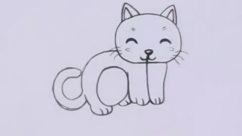 How to draw a cat. Very easy