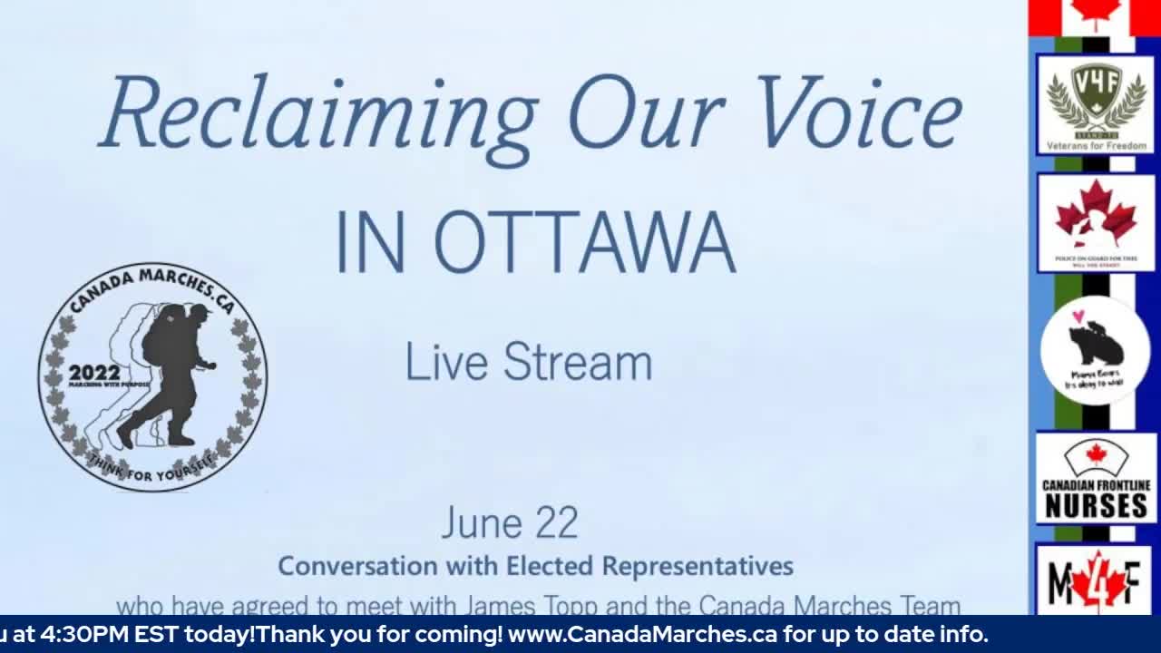 Reclaiming Our Voice in Ottawa Day 1 (June 22 2022) Part 1 of 2