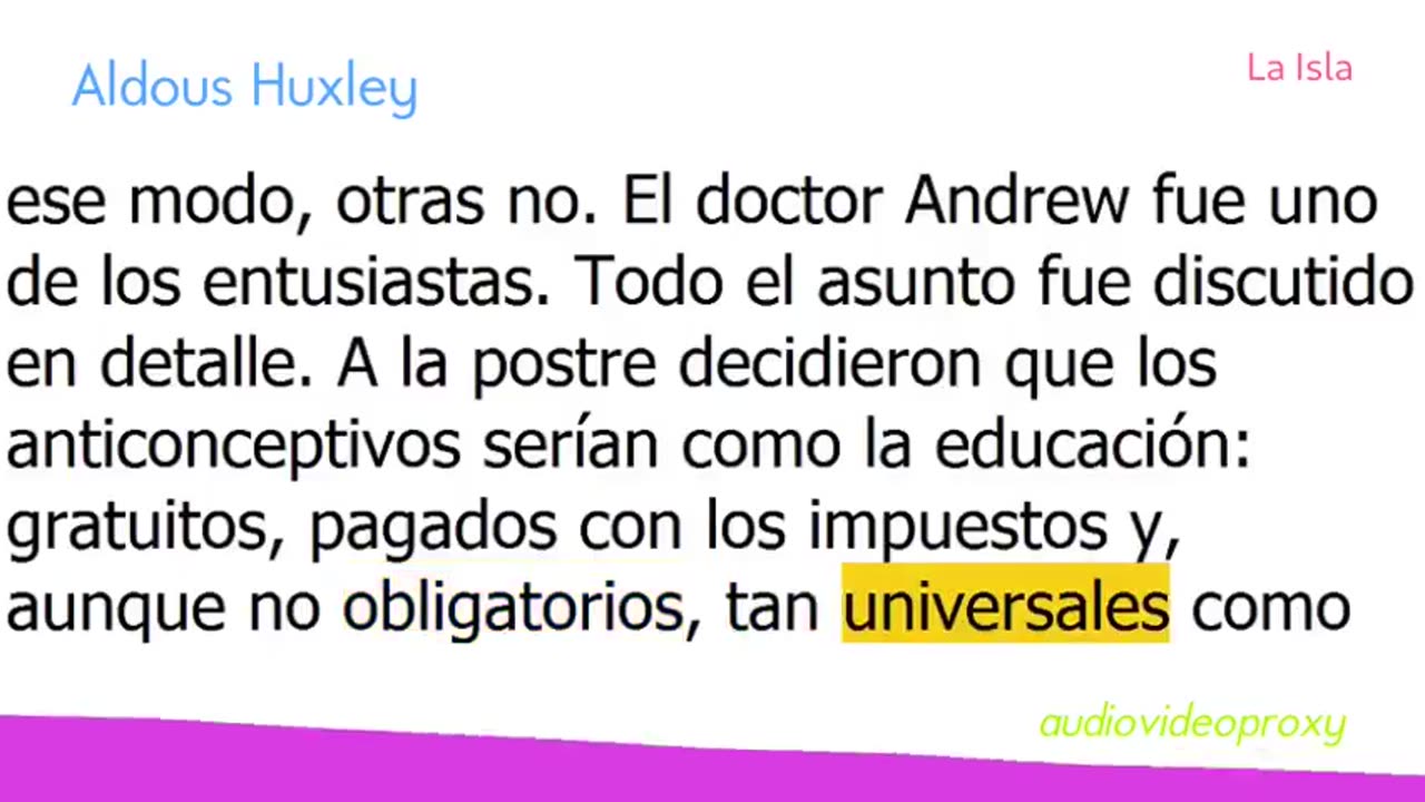 Aldous Huxley - La Isla 1/4