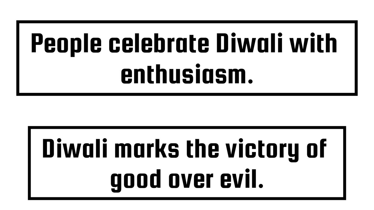 100 Sentences (Diwali 01)