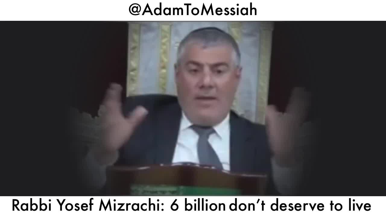 Rabbi Calls For the Death of 6 Billion Non-Jews