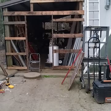 Man door framing for garage lean