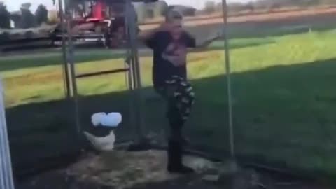 Kid Afraid Of Rooster