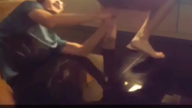 BOY SQUATTING GETS TRICKED INTO FINGER UP HIS BUTT