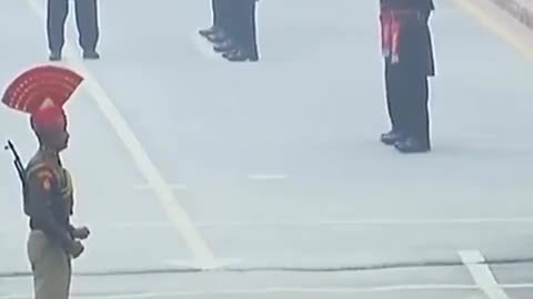 Changing of the guard at the India-Pakistan border.