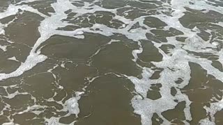 waves in the morning in morjim