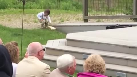 Kids messing up a wedding
