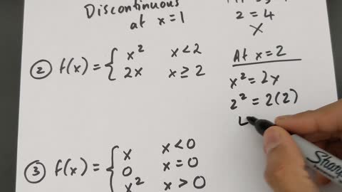 Continuity of piecewise functions