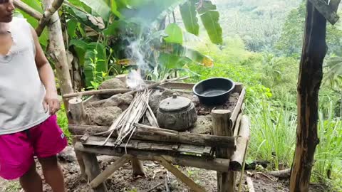 Cooking Root Crop in my Stone Pot
