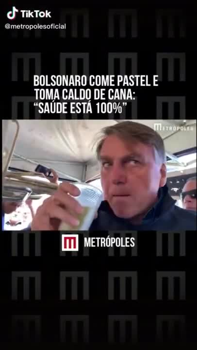 ELEIÇÕES 2022: JAIR BOLSONARO come PASTEL e toma CALDO DE CANA