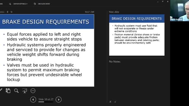 Brake Components and Performance Standards