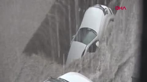 Flood Disaster in Turkey! Road Collapse