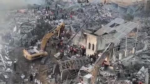 Aftermath of strikes in Gaza