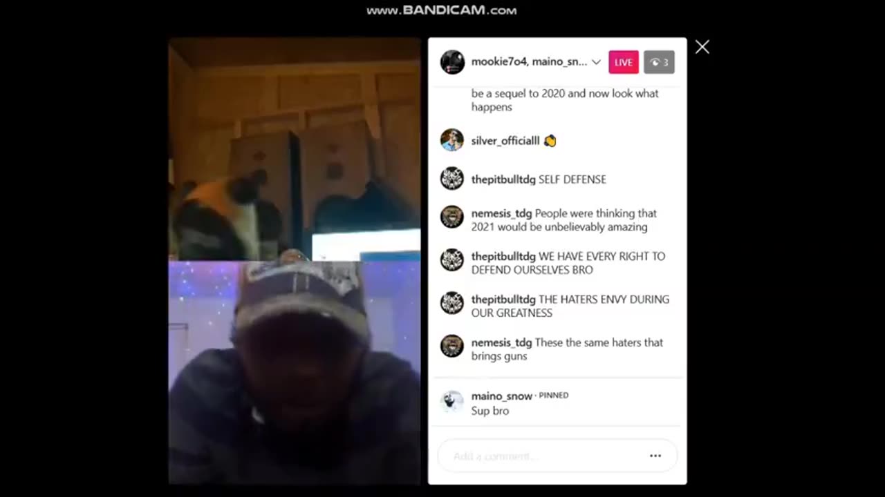 Mookie7o4 Instagram Stream ☞ Interview With Maino Snow ☜ January 12th 2021